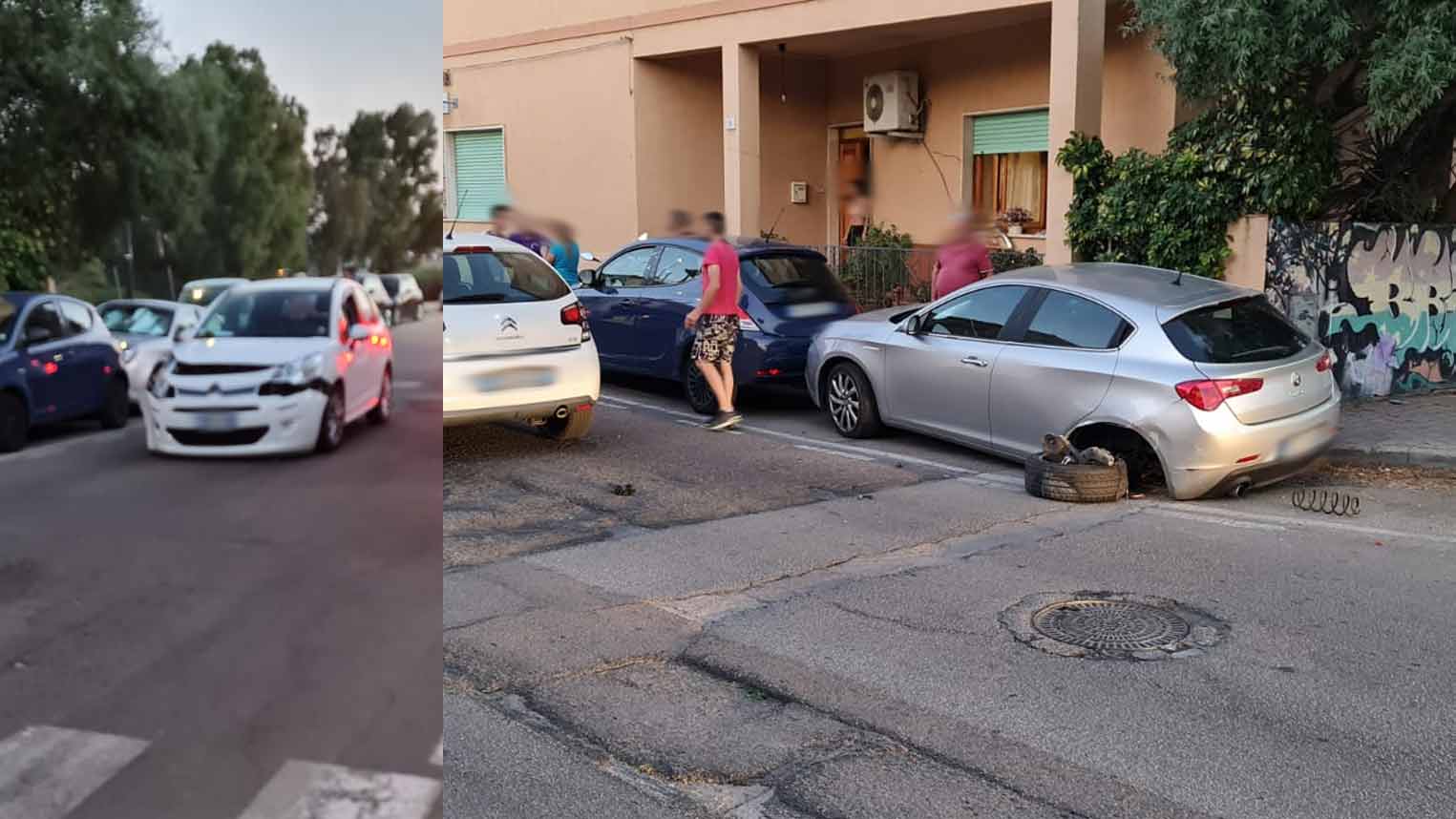 Olbia Sbatte Contro Auto Parcheggiata Ancora Incidenti In Via Amba Alagi