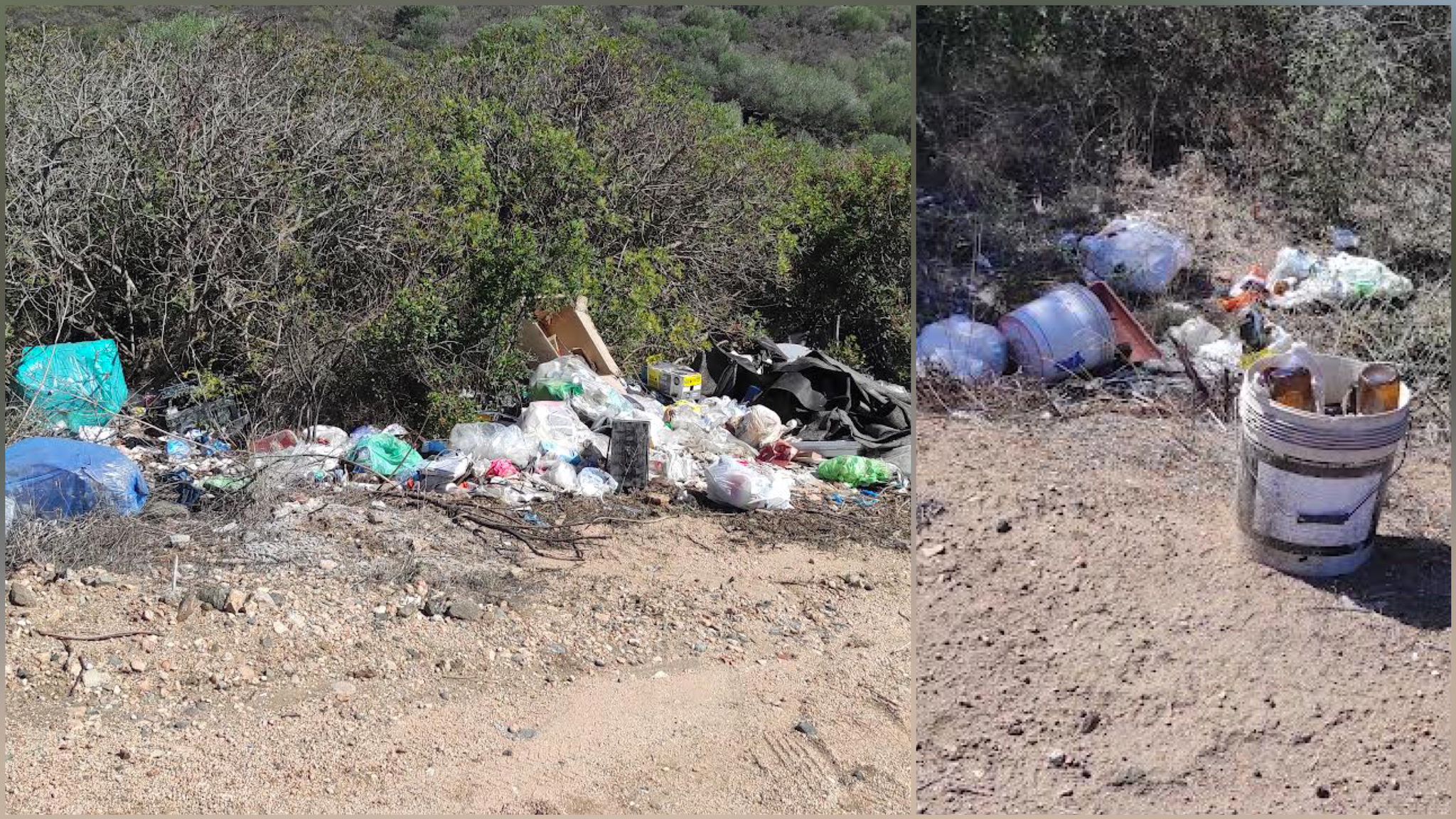 Olbia, via Binzolas: discarica a cielo aperto a pochi passi dalle spiagge