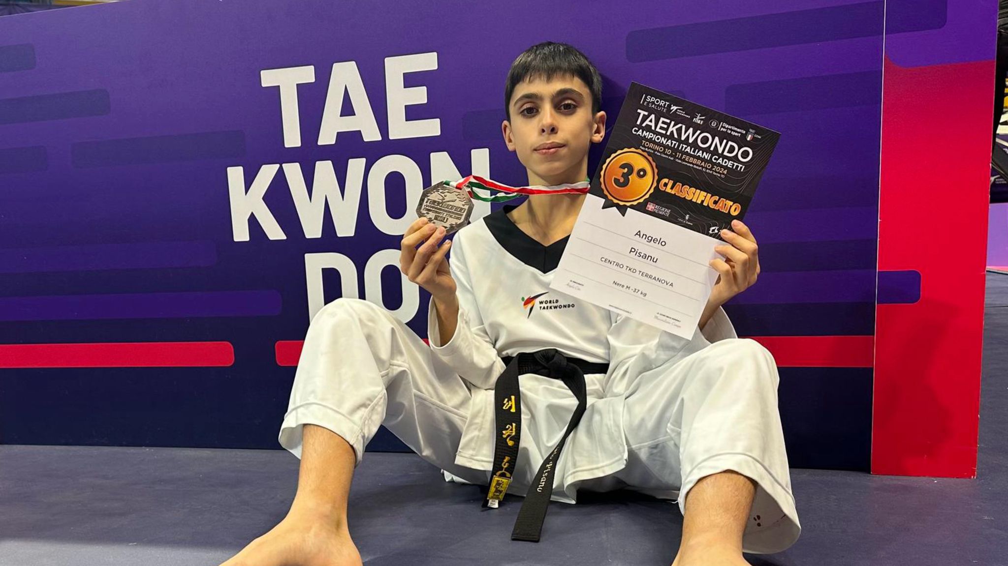Olbia: Angelo Pisanu, bronzo ai campionati Italiani cadetti di taekwondo