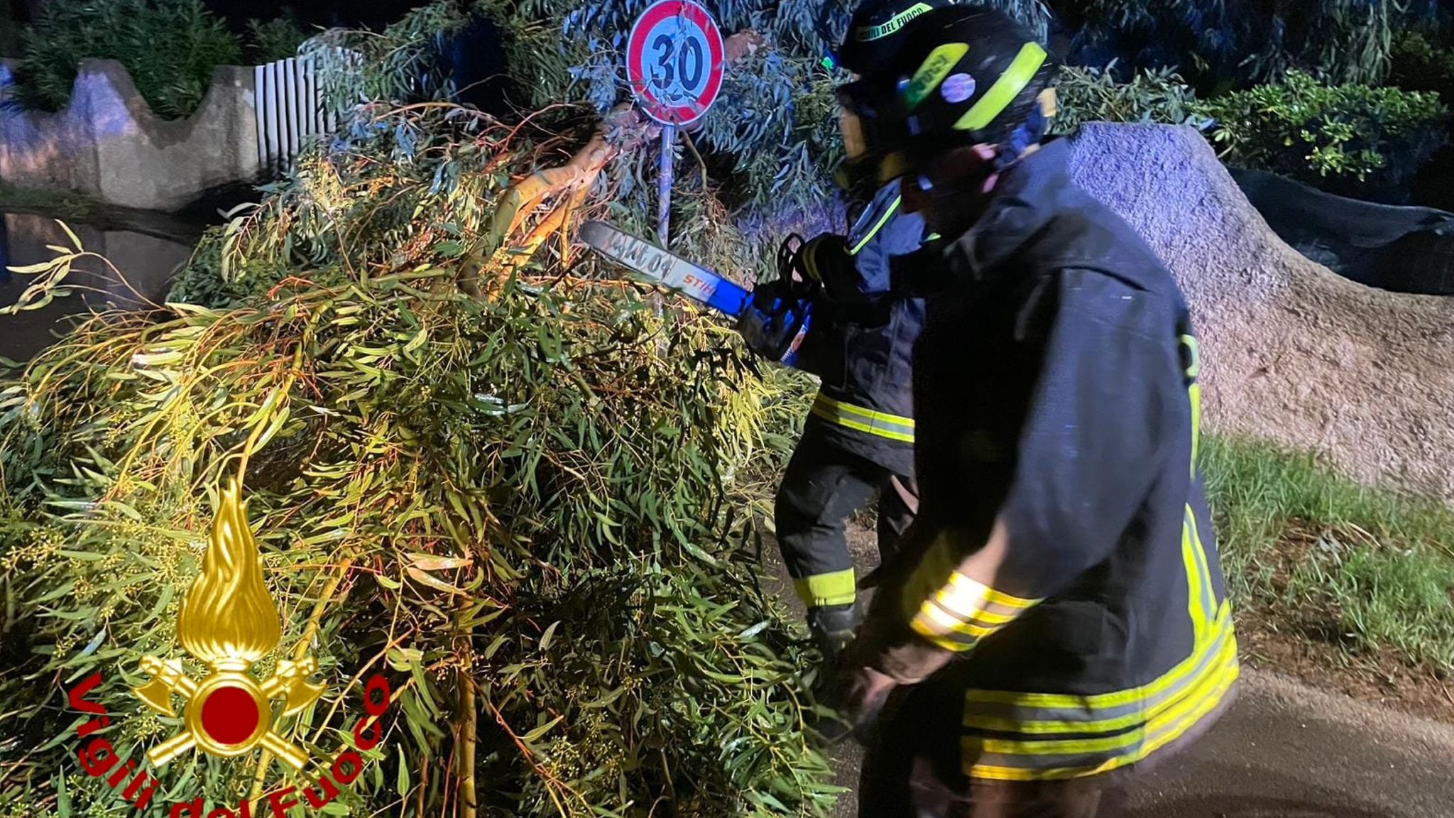 Olbia e Gallura, maltempo: oltre 60 gli interventi dei Vigili del fuoco