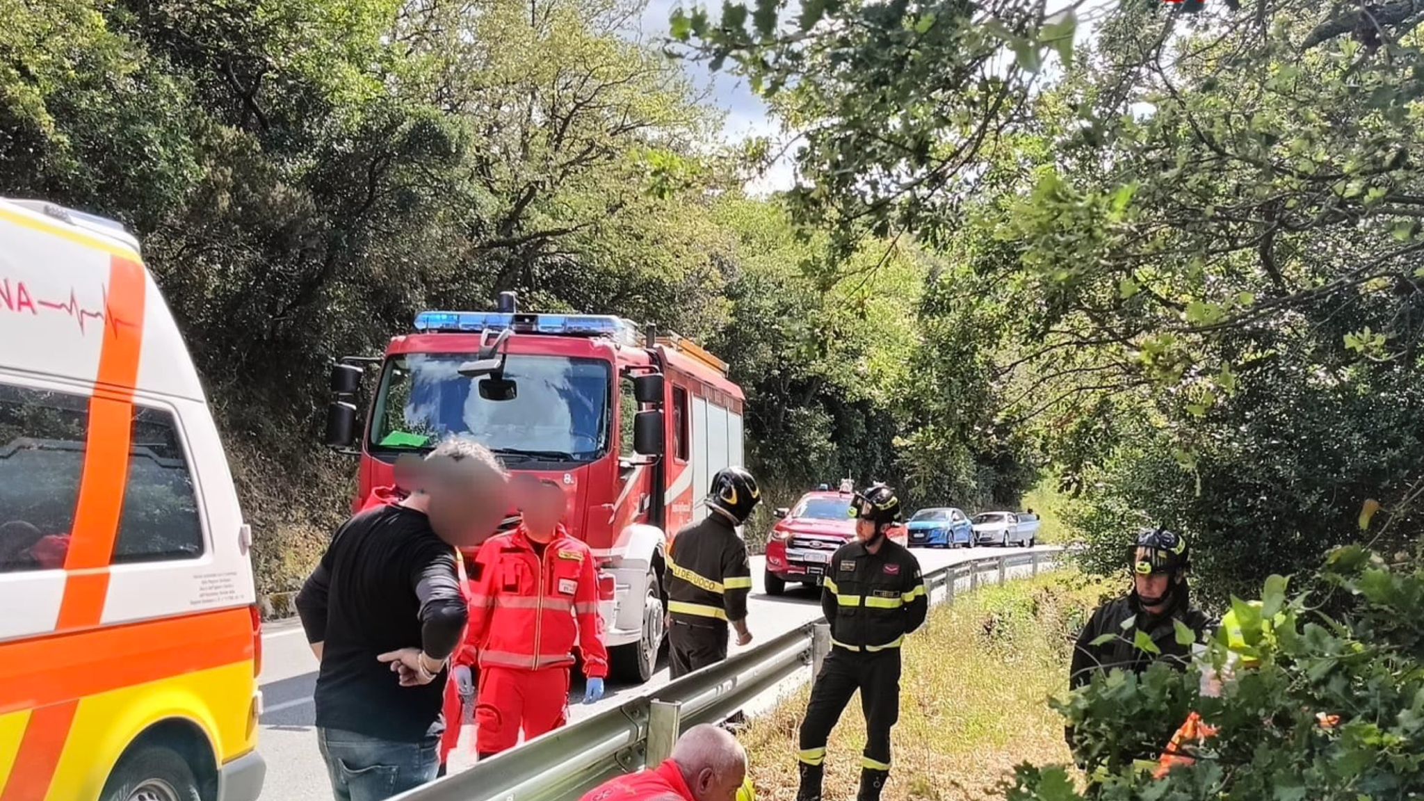 Nord Sardegna, moto contro guard rail: un ferito