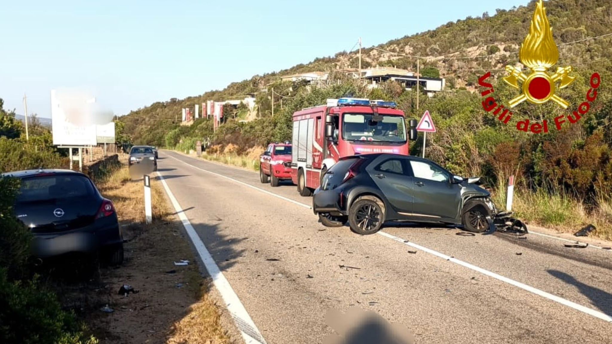 Arzachena, scontro tra auto: tre i feriti