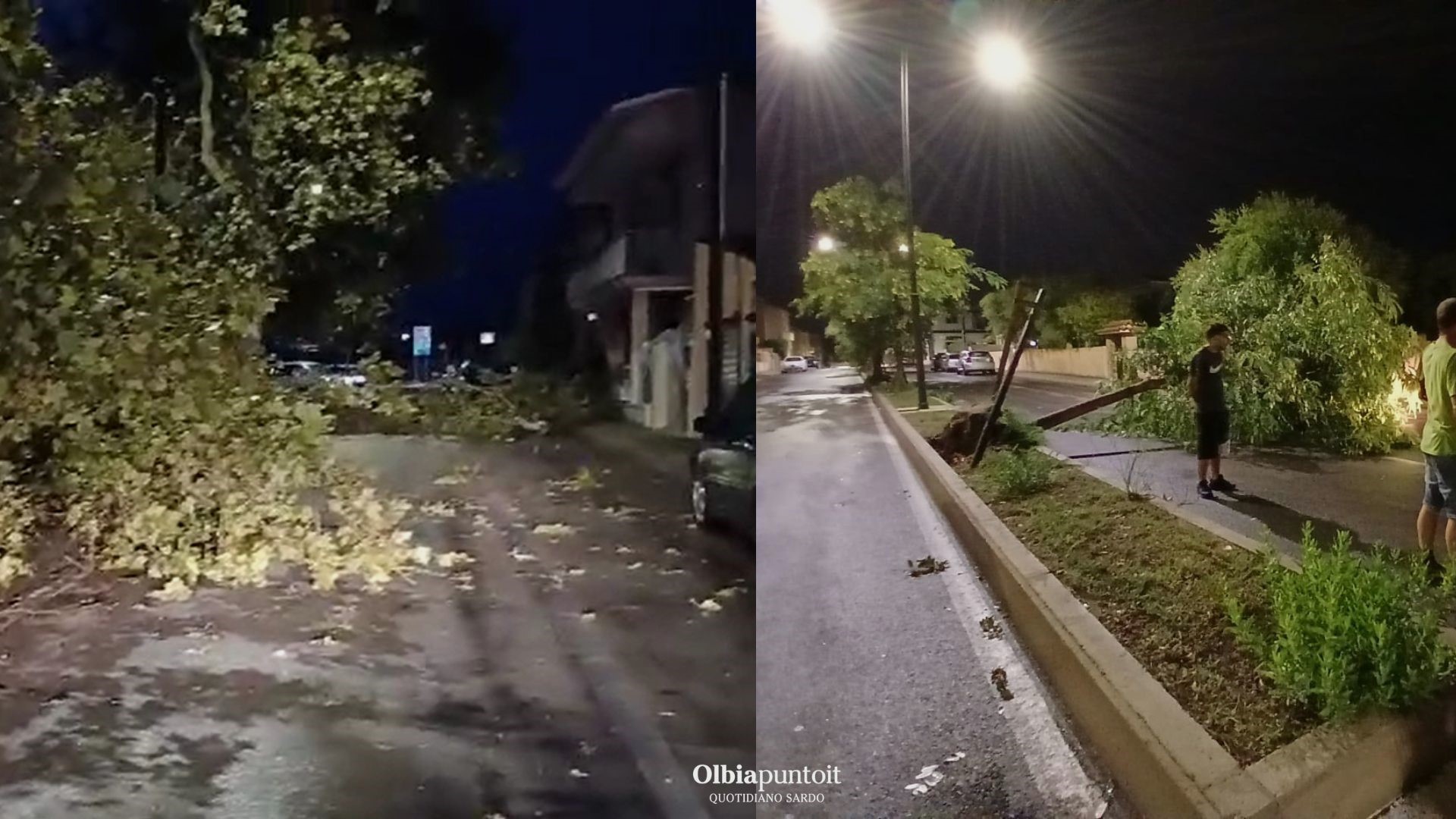 Olbia colpita da una violenta tempesta