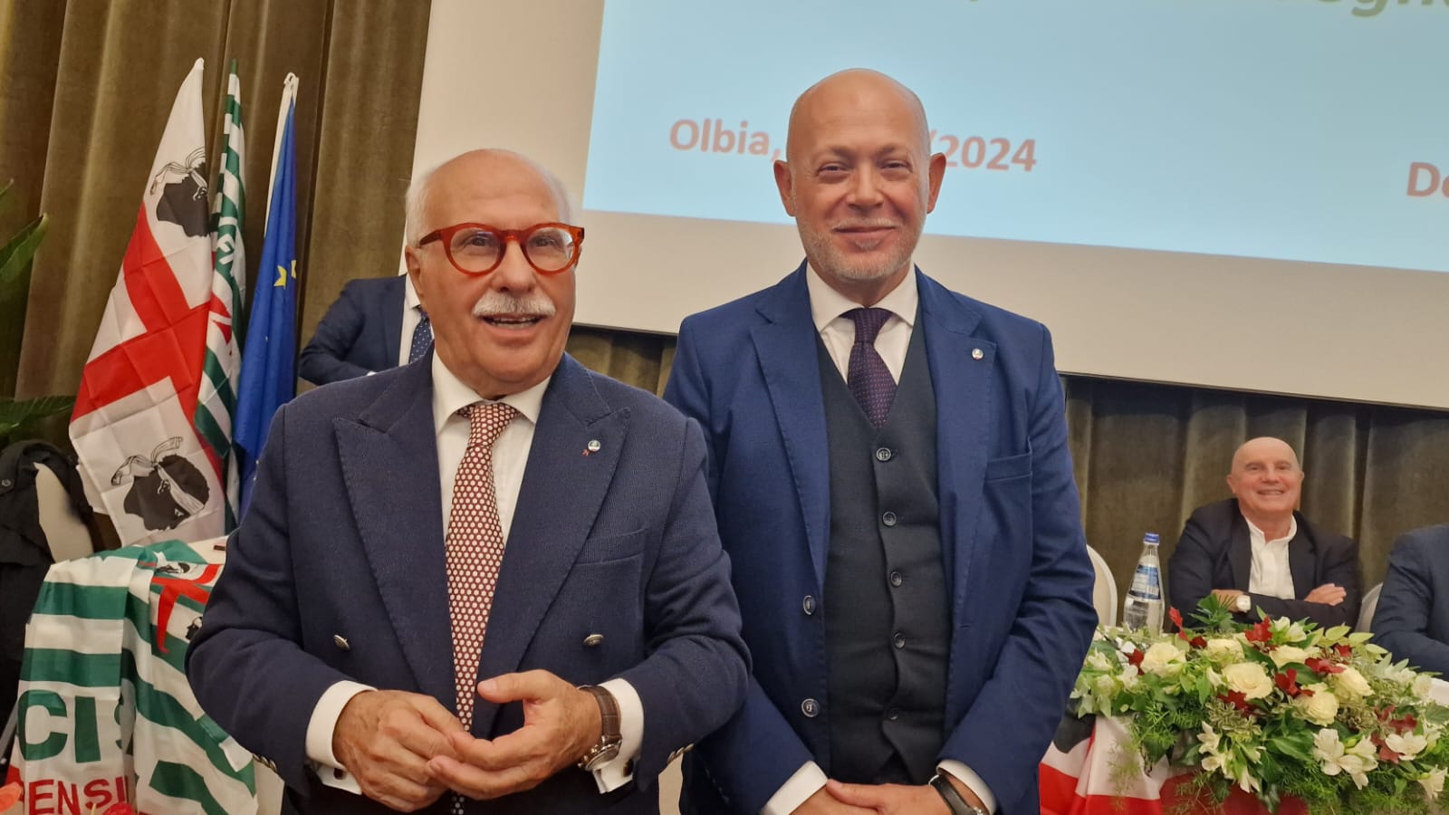 Commosso saluto ad Alberto Farina: Mimmo Contu nuovo segretario della Fnp Cisl Sardegna