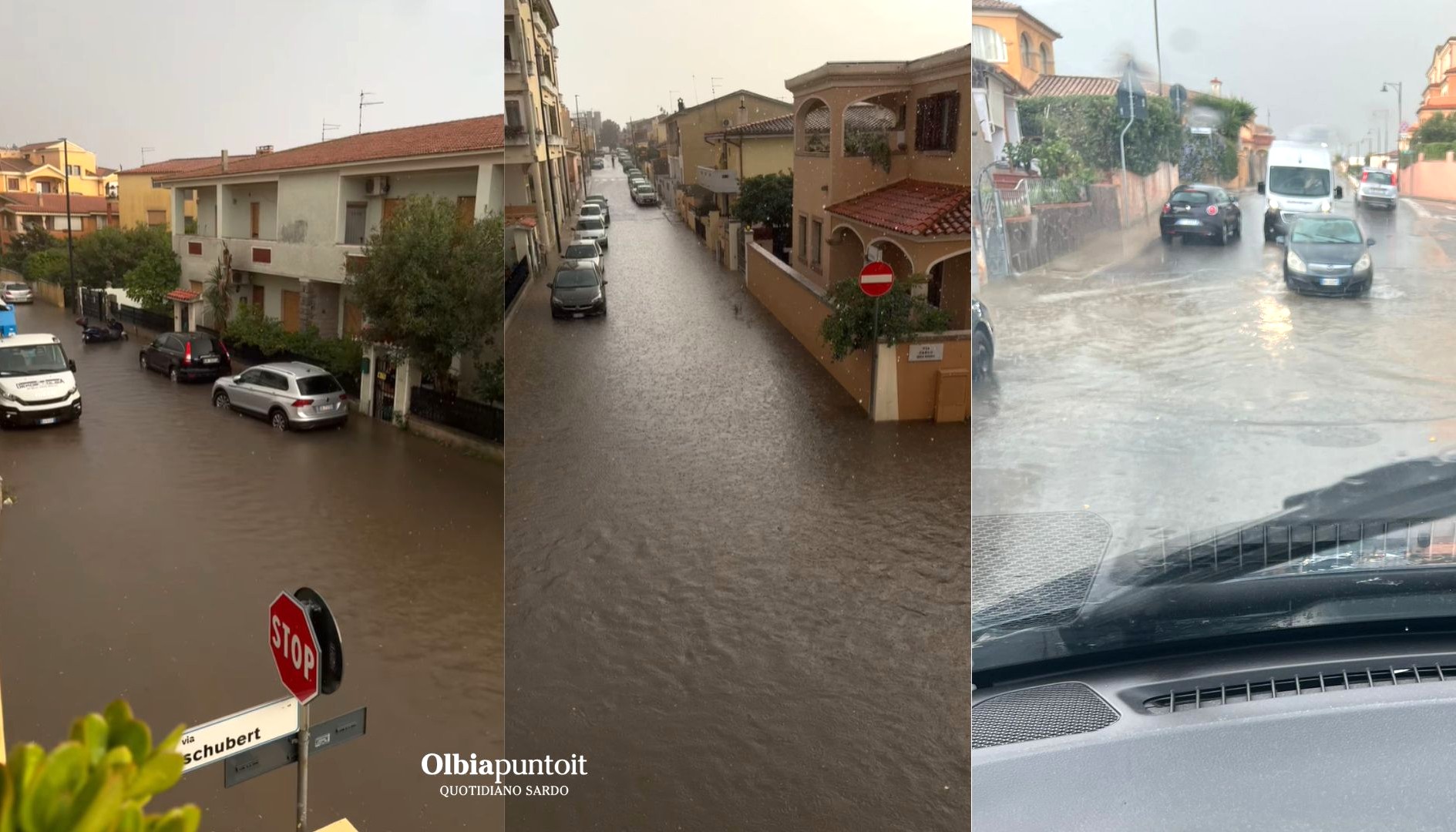 Olbia nuovamente alle prese con allagamenti dopo forti piogge