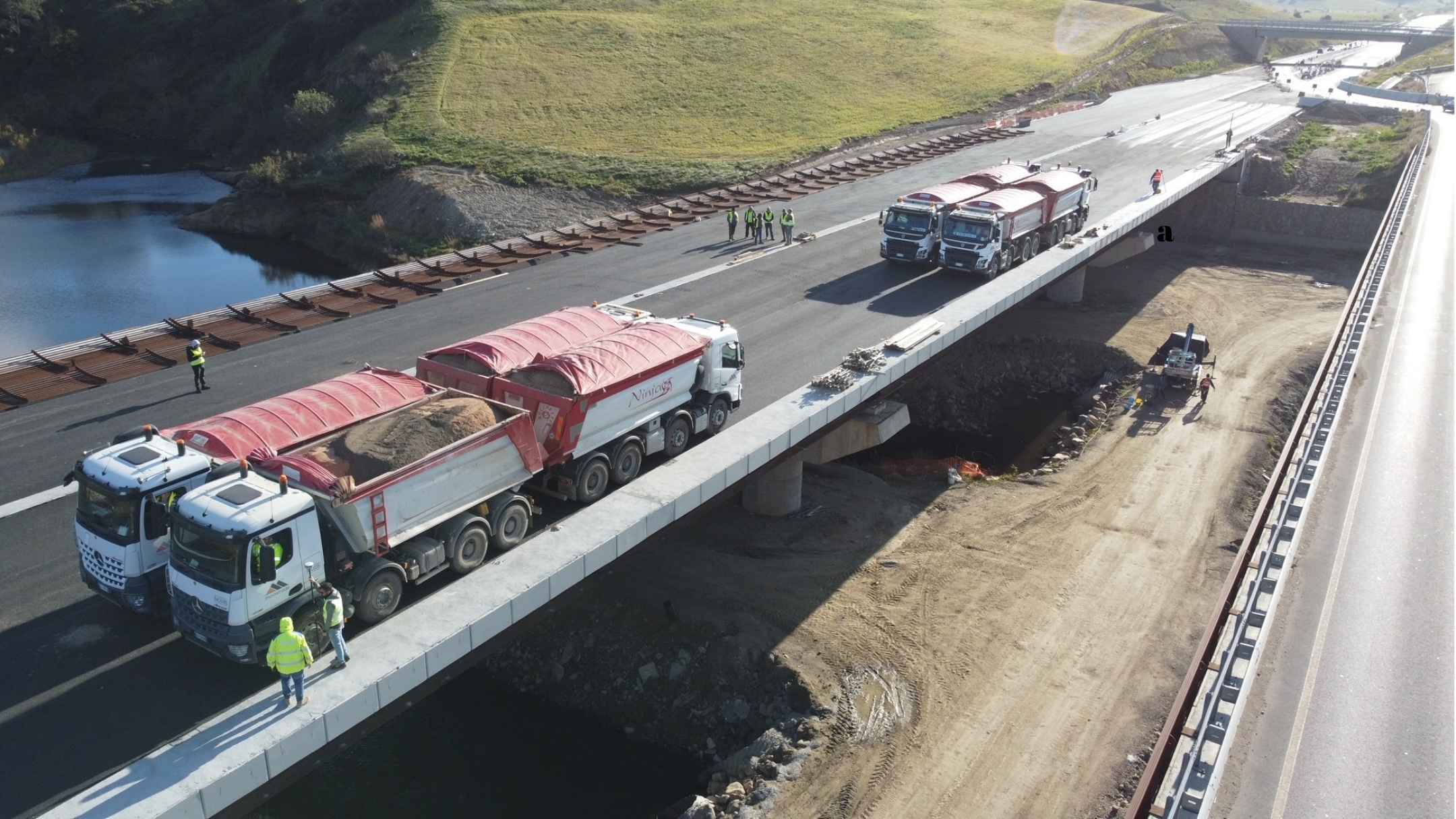 Strada Sassari-Olbia: completate le prove di carico sul ponte del rio Mannu 