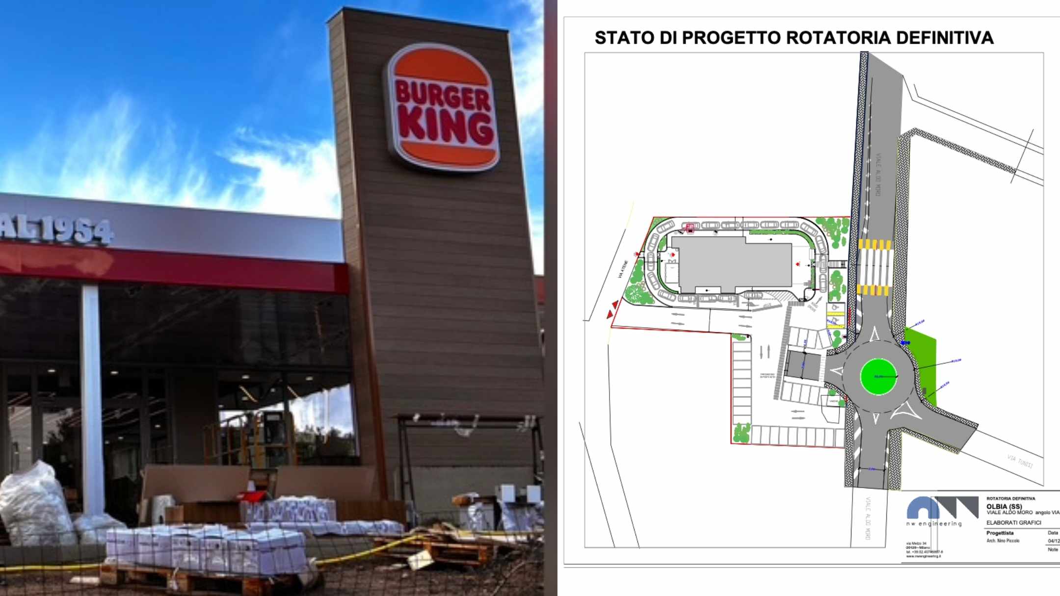 Olbia, Burger King finanzia la costruzione di una rotatoria e altri interventi: ecco i dettagli