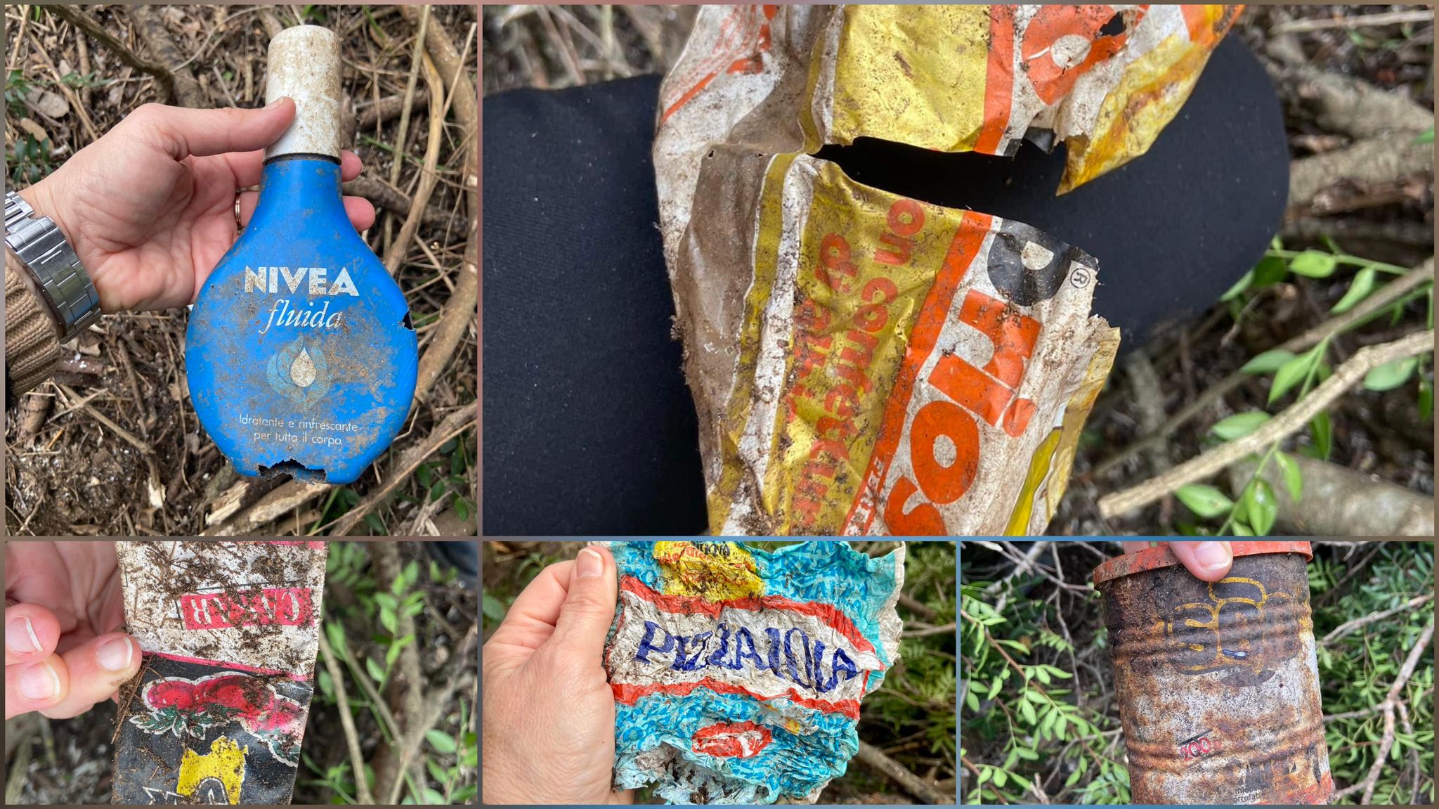 Olbia: rifiuti anni 80/90 trovati durante una passeggiata