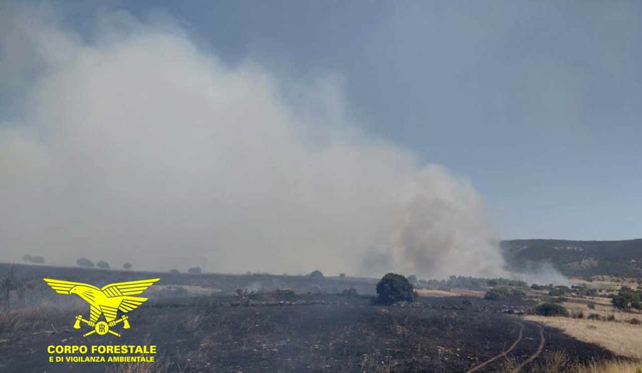 Vasto incendio minaccia la Giara: 4 canadair lottano contro le fiamme