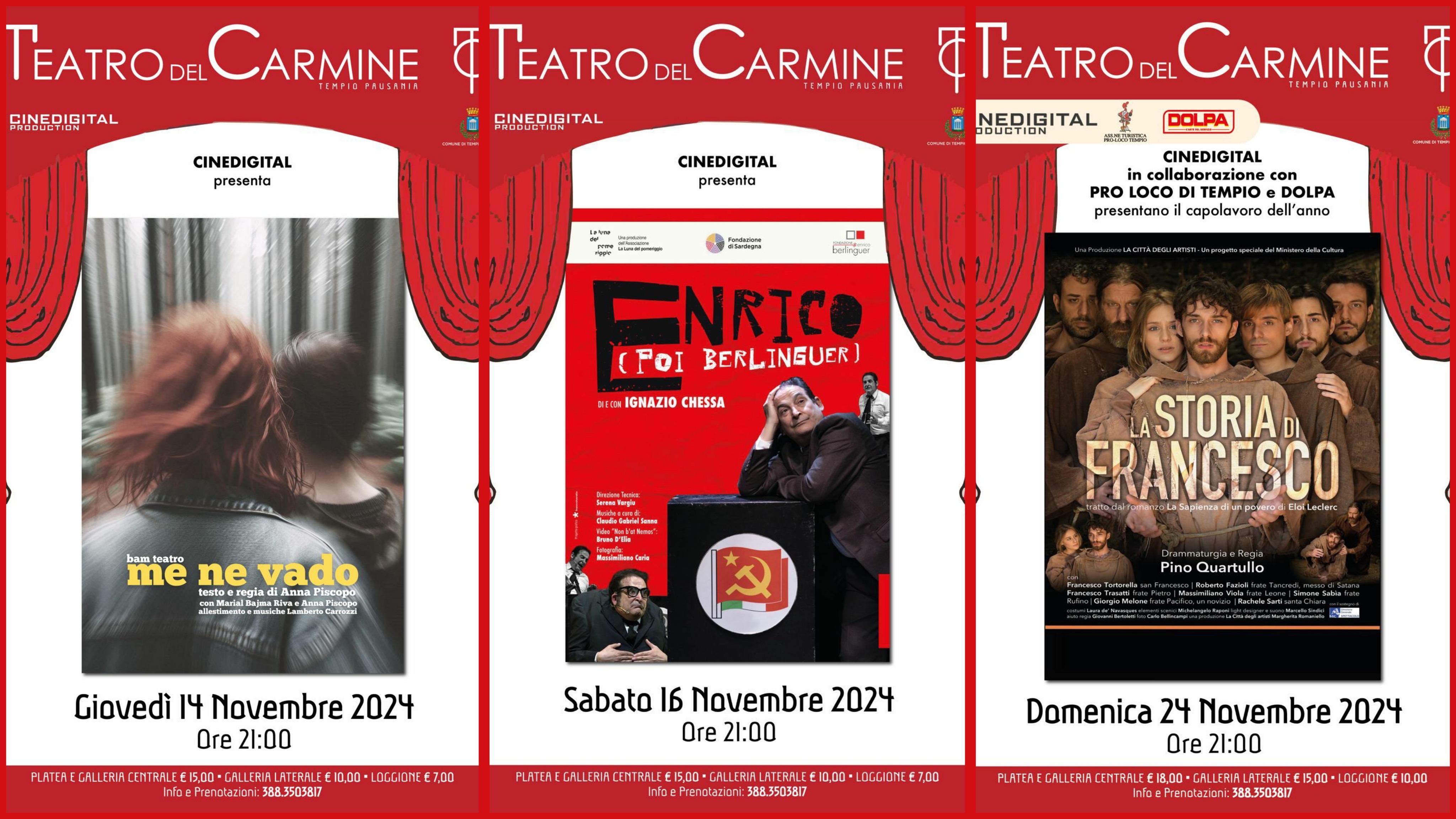 Tempio Pausania, novembre a teatro: ecco cosa c'è in programma