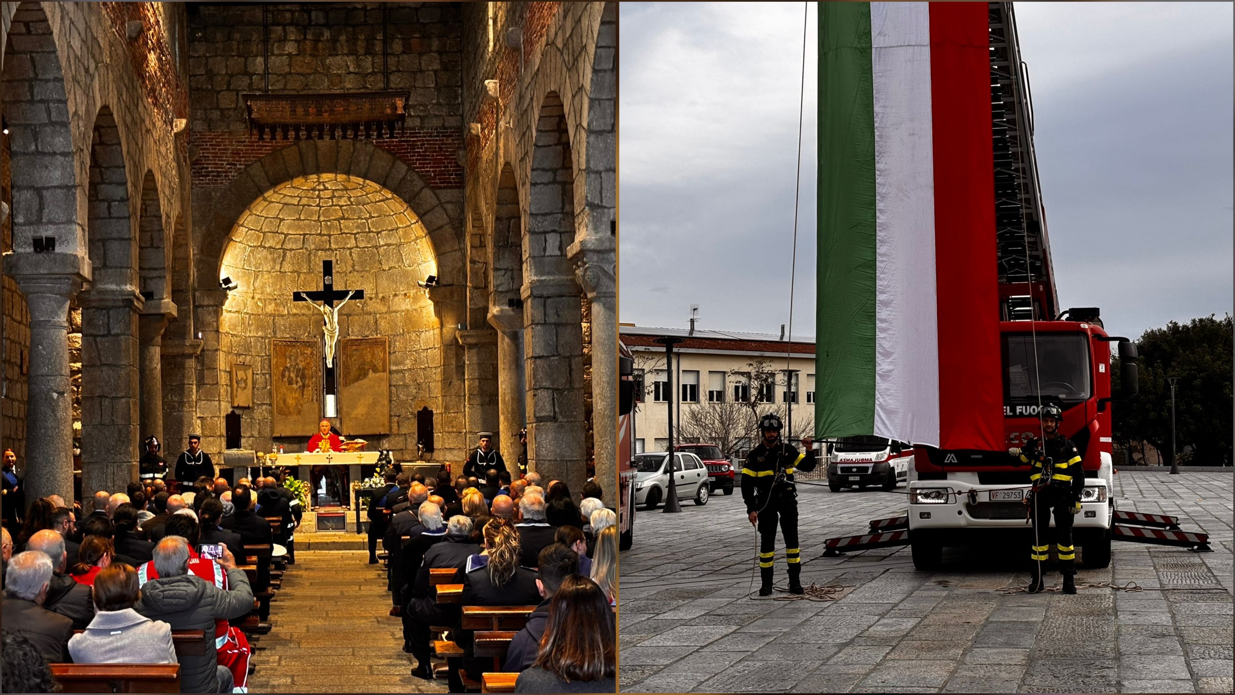 Olbia, chiesa gremita per le celebrazioni per Santa Barbara