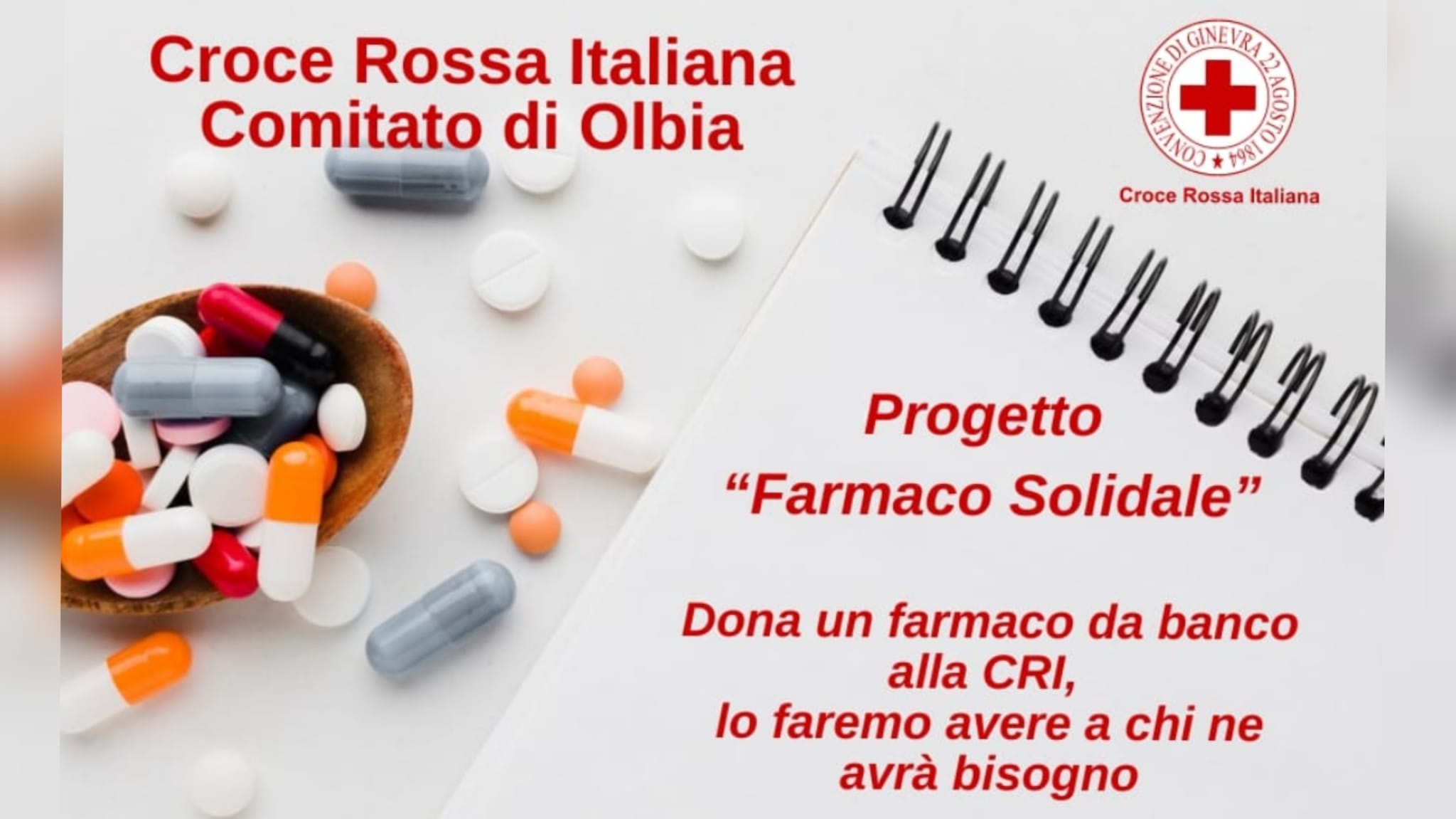 Olbia, al via la nuova raccolta farmaci della Croce Rossa Italiana