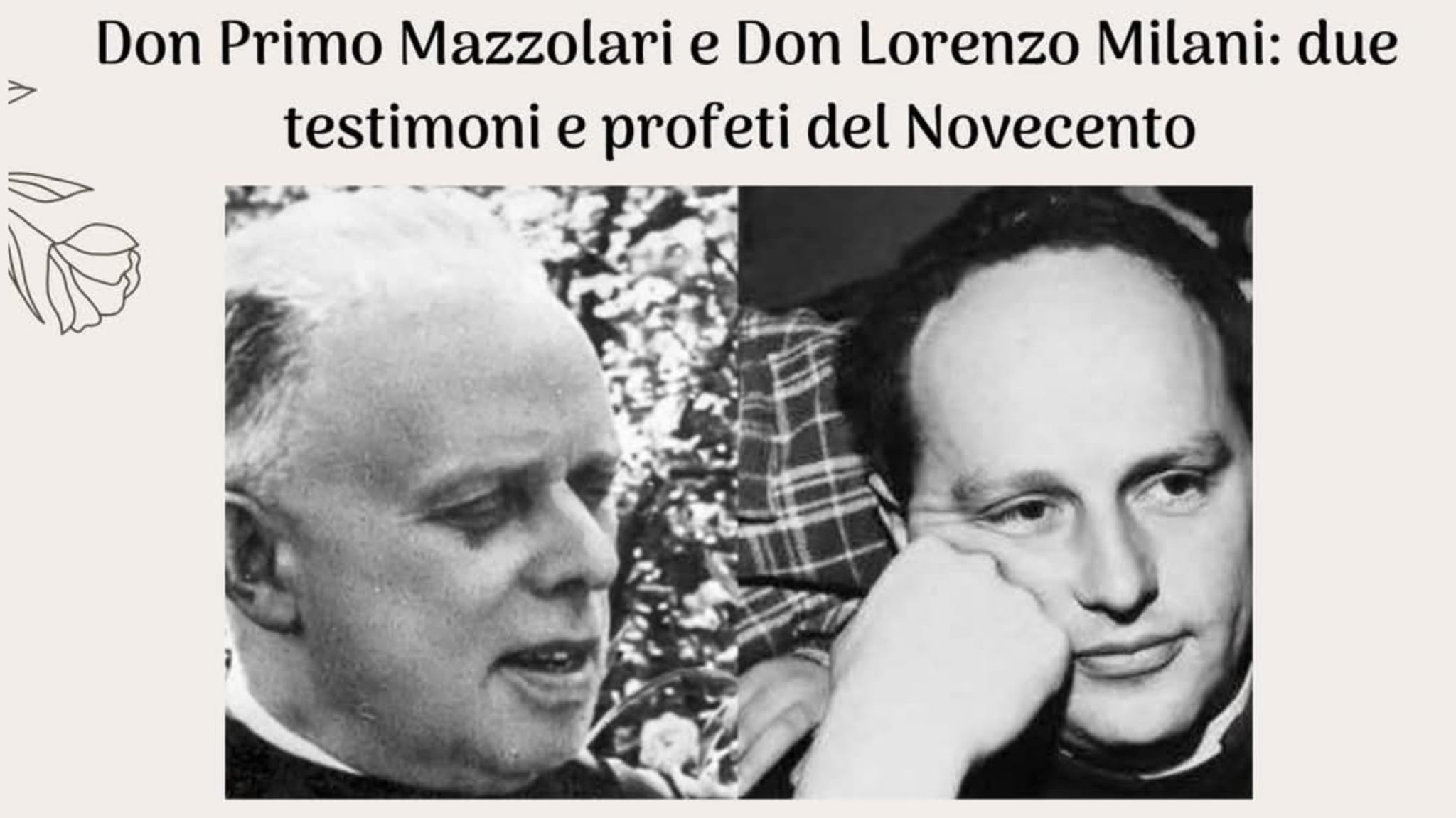 Tempio, “Don Primo Mazzolari e Don Lorenzo Milani: due testimoni e profeti del Novecento”