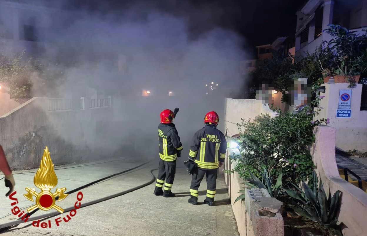 Olbia: incendio in uno scantinato