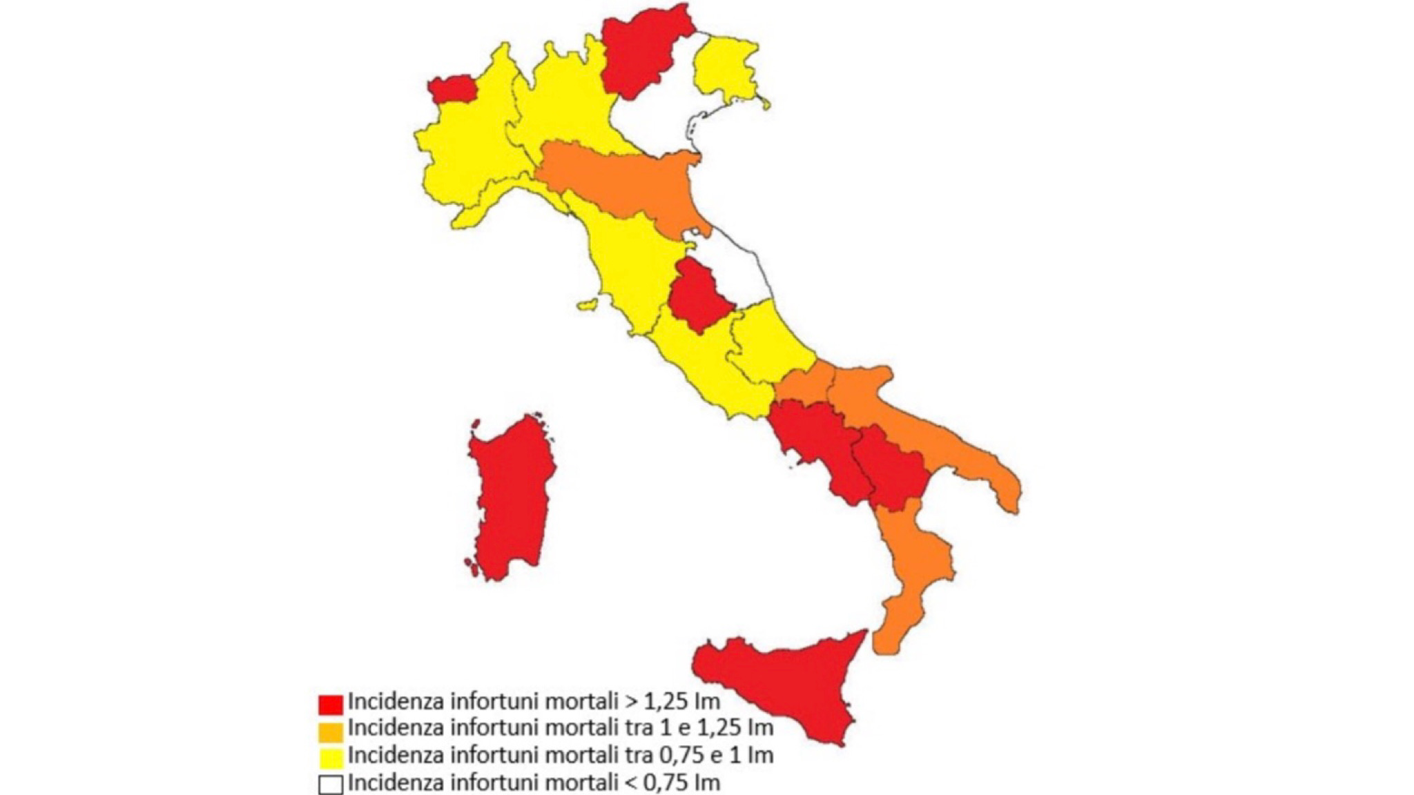 Morti sul lavoro, la Sardegna resta in rosso: ecco i dati