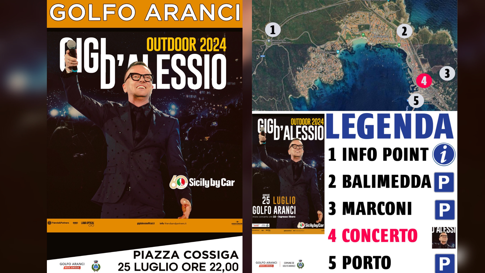 Gigi D'Alessio a Golfo Aranci: ecco come raggiungere il concerto