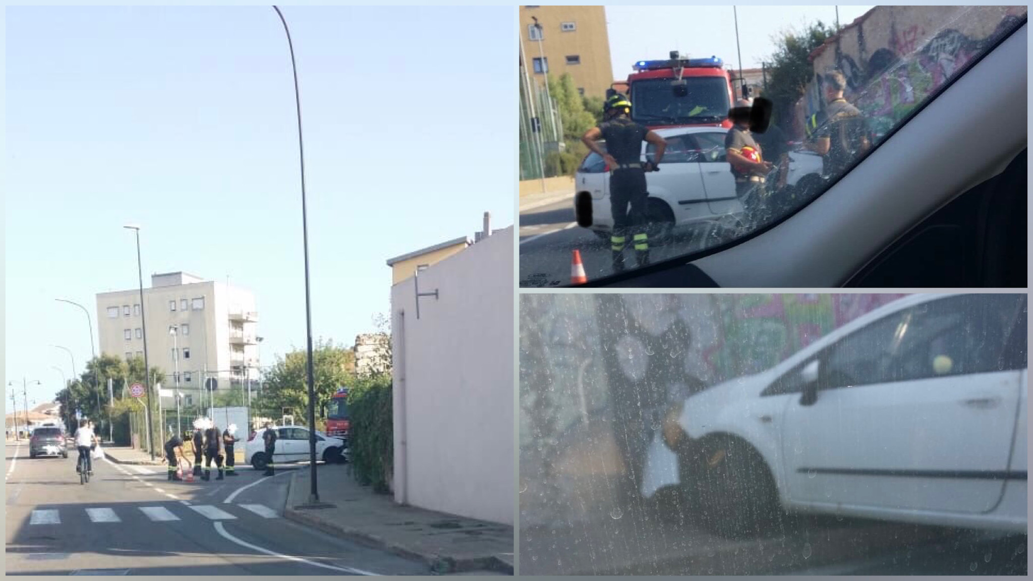 Olbia: auto contro muro, il conducente si è allontanato