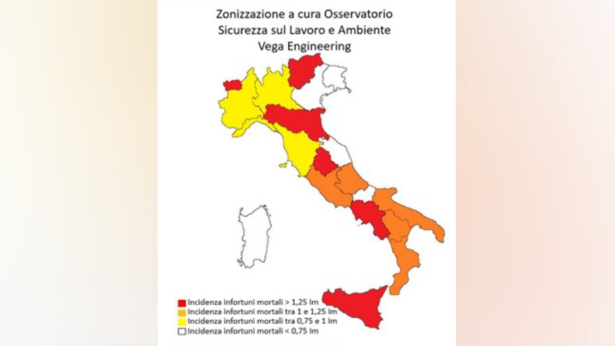 Olbia, morti sul lavoro, Sardegna unica regione a bollino bianco