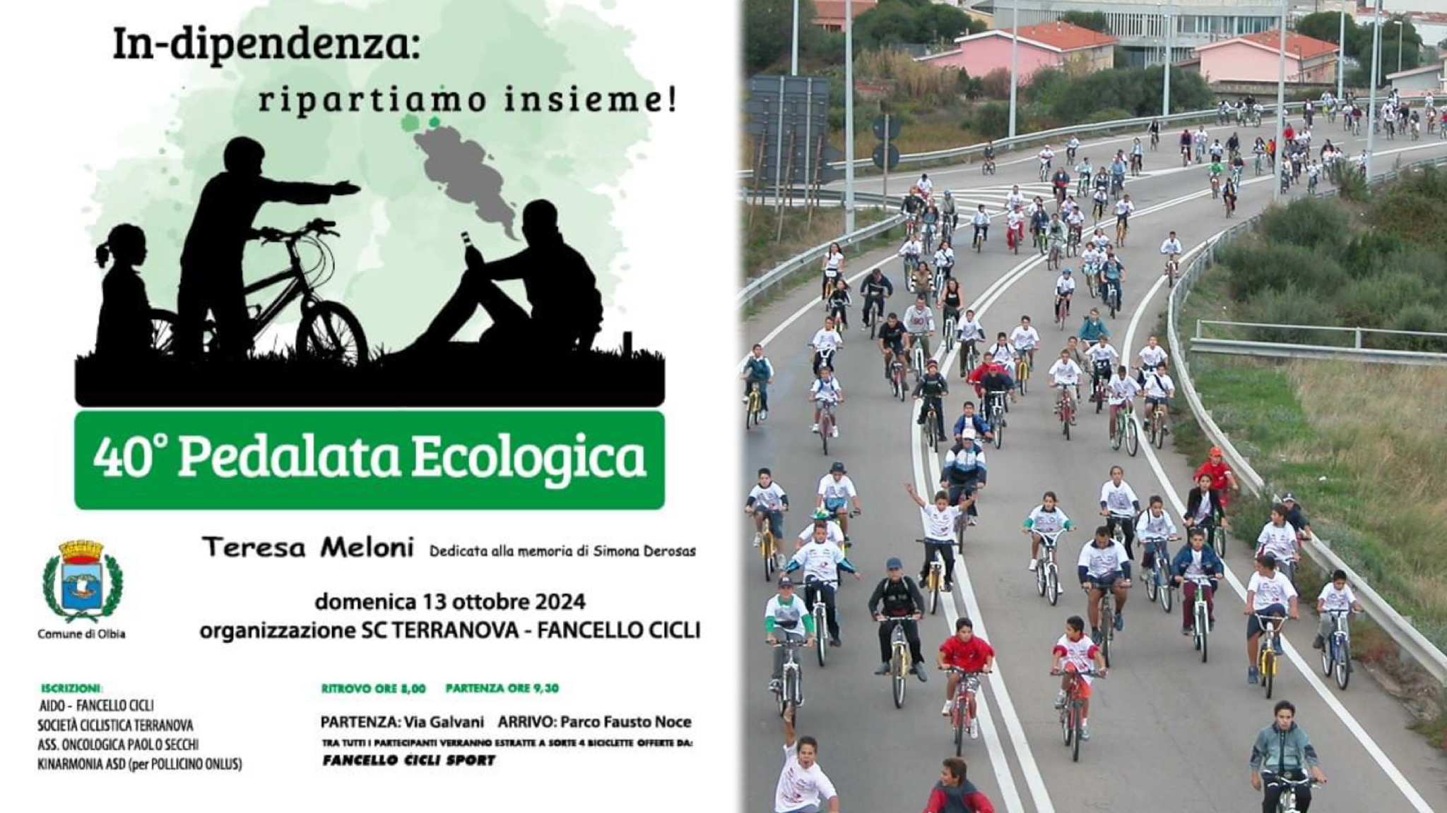 Olbia, pedalata ecologica: 40 anni raccontati dal presidente Giovanni Usai 