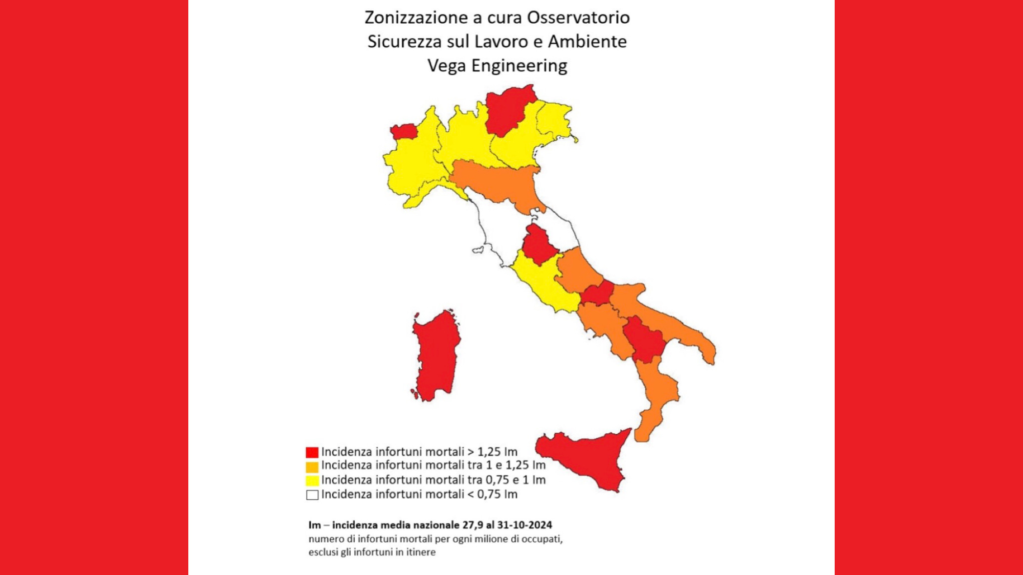 Sardegna in rosso per le morti sul lavoro: l'isola tra le regioni più pericolose