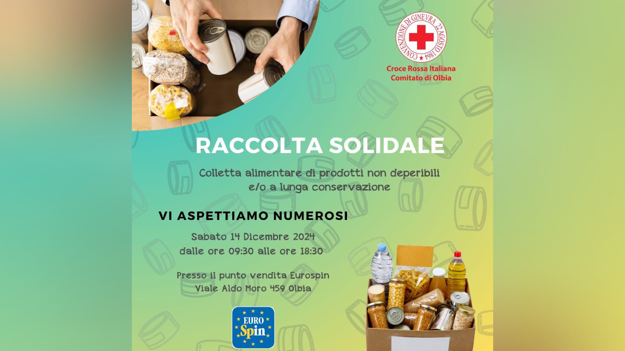 Olbia, colletta alimentare in collaborazione con la Croce Rossa: ecco dove donare